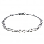 Sterling Silver Infinity Bracelet (Length 6.5) Available Length: 6.5, 7, 8