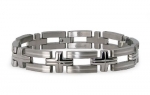 Titanium Bracelet with Sterling Silver Inlay 8.5