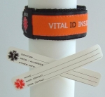 Kids! Adjustable Wrist Band Medical Alert ID Bracelet ~ Orange