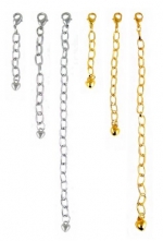 Necklace Bracelet Extender Set ~ 1, 2 and 4 in Gold and Silver Tone - 6 Pcs Total (FB209)