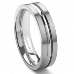 Titanium 6mm Ribbed Men's Ring Sz 11.5 SN#C