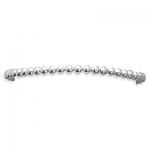 Sterling Silver 4mm Beads on Elastic Bracelet