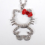 Hello Kitty Figure Rhinestones Necklace Chain