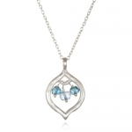 Satya Jewelry Anew Dangle Necklace - London Blue Quartz
