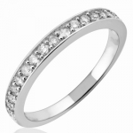 14k White Gold Diamond Wedding/Anniversary Ring Band (HI, I2-I3, 0.33 carat)