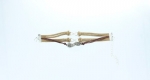 Multi-strand Cord Bracelet, Men, Womens, Boys or Girls Bracelet. 3pc Brown Cord with Infinity & Owl Charms