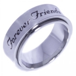 Men or Womens Stainless Steel Ring Size 6 Love Now and Forever Ring