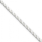 Sterling Silver 1.5mm Diamond-Cut Spiga Chain