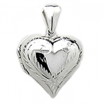 Sterling Silver Heart Locket with 2 Frames - High Quality .925