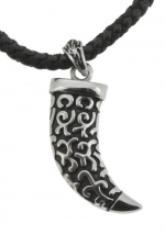 Unicorn Pendant Braided Leather Necklace