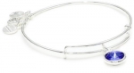 Alex and Ani Bangle Bar September Birthstone Shiny-Silver Expandable Bracelet