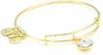 Alex and Ani Bangle Bar April Birthstone Yellow-Gold Expandable Bracelet