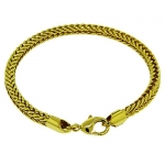 Luxury Franco Chain Bracelet - 24 k Gold Plated - New - 5mm 8 Inch Bling solid