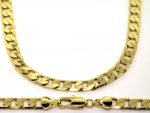 Curb Chain Necklace - 24 k Gold Plated - Men's - 6MM WIDE, 36 inch Chunky, Bling