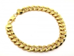 Curb Bracelet - 24 k Gold Plated - Men's - 10MM WIDE, 9 inch Cheap, Bling solid