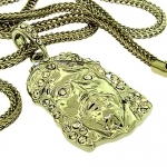 Small Silver plated Hip Hop Bling Iced Out Jesus Pendant with 24 inch Chain