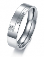 Endless Love Titanium Stainless Steel Wedding Band Couples Engagement Wedding Anniversary Promise Ring, Men's Size 8