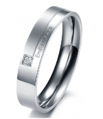 Endless Love Titanium Stainless Steel Wedding Band Couples Engagement Wedding Anniversary Promise Ring, Ladies' Size 8