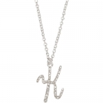 Heirloom Finds Crystal Letter K Initial Monogram Pendant Necklace 18 Chain plus Extender