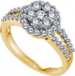 Ladies 14k Yellow Gold Diamond Ring