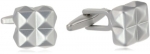 Kenneth Cole REACTION Men's Pyramid Cufflinks, Silver, One Size