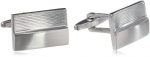 Kenneth Cole REACTION Men's Engraved Lines Cufflinks, Silver, One Size
