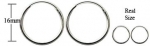 Silver Hoop earrings by GlitZ JewelZ © - 5/8' (16MM) - Silver Earrings - Unisex - Mens hoops - Sterling silver