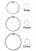 Round sterling silver Hoop earrings with ball top by GlitZ JewelZ © - suitable for tragus, cartilage, lope and other parts of the ear - also available in 18K gold plating, see menu below - these are delicate little hoops because the sizes are small