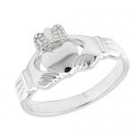 Sterling Silver Claddagh Ring, Size 6