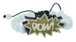 POW Pendant Good Wood Quality LMFAO Maple Replica Bracelet, Hip Hop Bracelet (White)