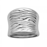 Sterling Silver Textured Wide Ring, Size 8