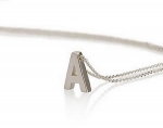 Initial Necklace Sterling Silver Personalized Initial Necklace Letter Necklace-Choose Any Initial (14 Inches)