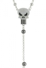 Marvel Comics Punisher Bead and Skull Gun Necklace