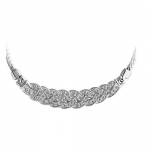 Fineplus New Fashion Crystal Necklaces For Womens 18K White Gold