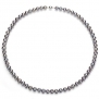 Sterling Silver 6-7mm Grey Freshwater Pearl Necklace 18 Length with Ball Clasp.