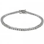 5.00 Ct Stunning 7 Sterling Silver Tennis Bracelet With White CZ Cubic Zirconia