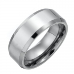 Classic Solid Tungsten Ring Mens Wedding Band 9mm (Silver) - Free Shipping (7)