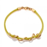 Satya Jewelry Arm Yourself Silk Serpent Wrap Bracelet (Olive)