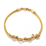 Satya Jewelry Arm Yourself Silk Serpent Wrap Bracelet (Mustard)