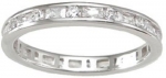 Sterling Silver Women's Eternity Anniversary Ring Size 8