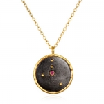 Satya Jewelry Zodiac Necklace (Cancer - Ruby)