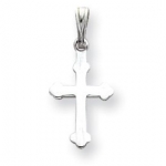 Sterling Silver Budded Cross Charm