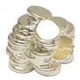 Stack of Silver Plated Coins Charm - European Style Compatible - Exclusive Windsor Sterling Design