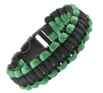 Green and Black Survival Bracelet, Paracord Bracelet, Para-cord Bracelet, 8.5 Inches