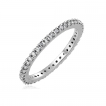 14k White Gold Diamond Eternity Band Ring (H, I1-I2, 0.50 carat)