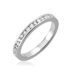 10k White Gold Wedding Diamond Band Ring (HI, I1, 0.22 carat) [Jewelry]