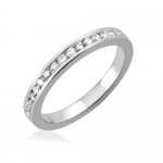 10k White Gold Wedding Diamond Band Ring (HI, I1, 0.22 carat)