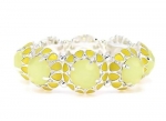 PammyJ Goldtone Yellow Crystal Stretch Bracelet