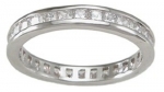 Sterling Silver Stackable Wedding Band Eternity Anniversary Ring Size 6