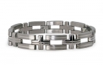 Tioneer Titanium Bracelet with Sterling Silver Inlay 8.5